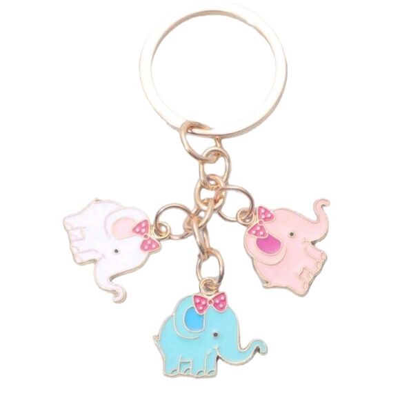 Colorful Elephant Charm Keychain - Picture 4 of 5